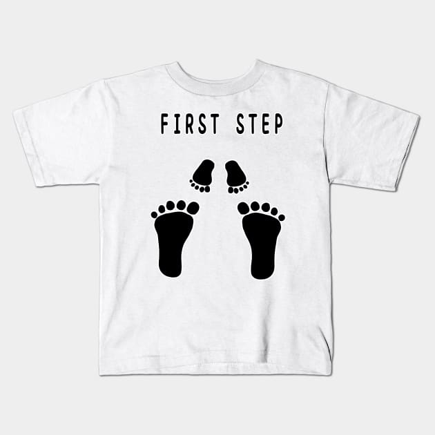 Significant Traces in Daily Life – First Step Kids T-Shirt by XCOLLECTION